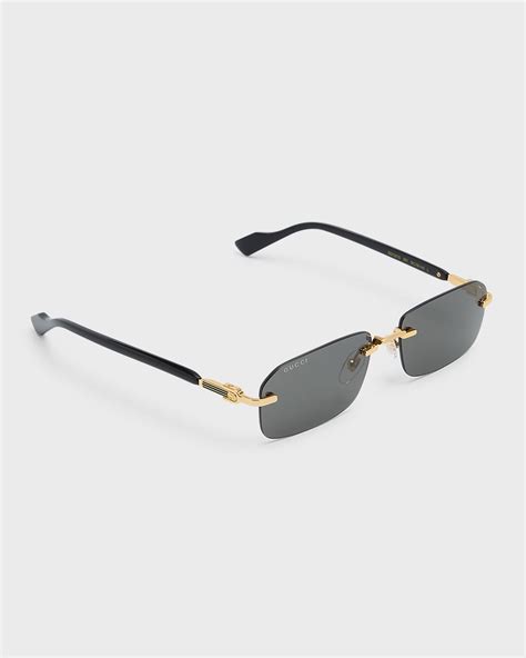 neiman marcus gucci glasses|gucci rimless sunglasses men's.